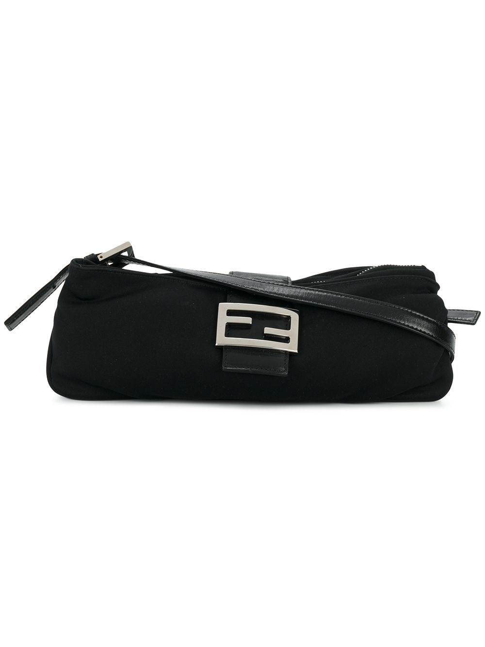 Fendi Vintage logo buckle shoulder bag - Black | FarFetch US
