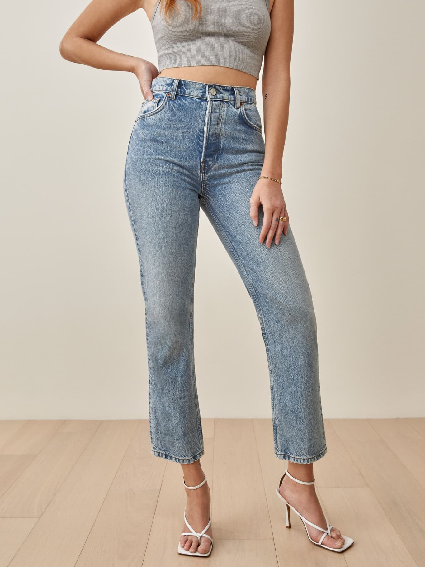 Cynthia High Rise Straight Jeans | Reformation (Global)