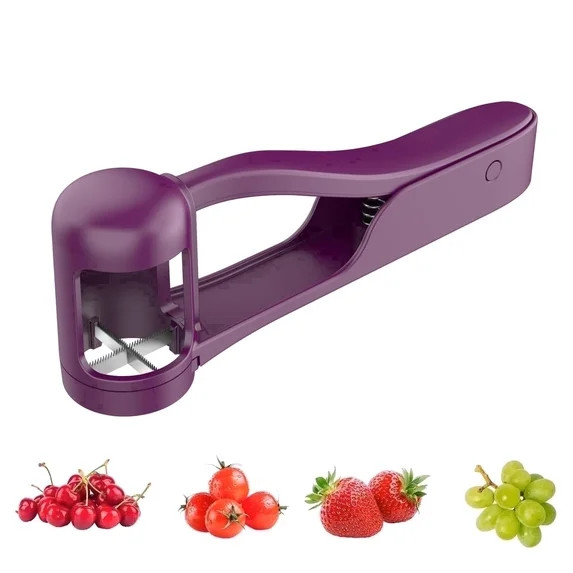 Luvan Purple Grape Cutter Quarters, Cherry Tomatoes Fruit Grapes Slicer for Toddlers,Salad,Kitche... | Walmart (US)