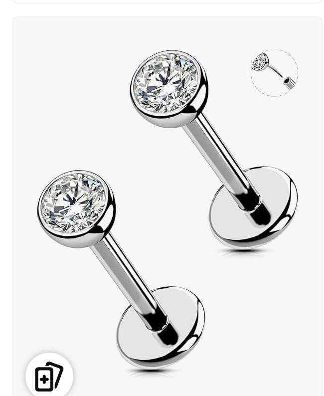 OUFER 2Pcs 20G/18G/16G G23 Titanium Threadless Nose Stud Earrings Flat Back Tiny CZ Small Nose Helix Cartilage Tragus Conch Labret Medusa Monroe Piercing Jewelry for Women Men

#LTKootd #LTKgrwm #LTKmomlife