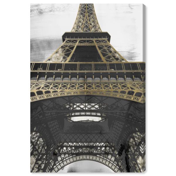 Eiffel Tower Gold Drama - Wrapped Canvas Painting | Wayfair North America