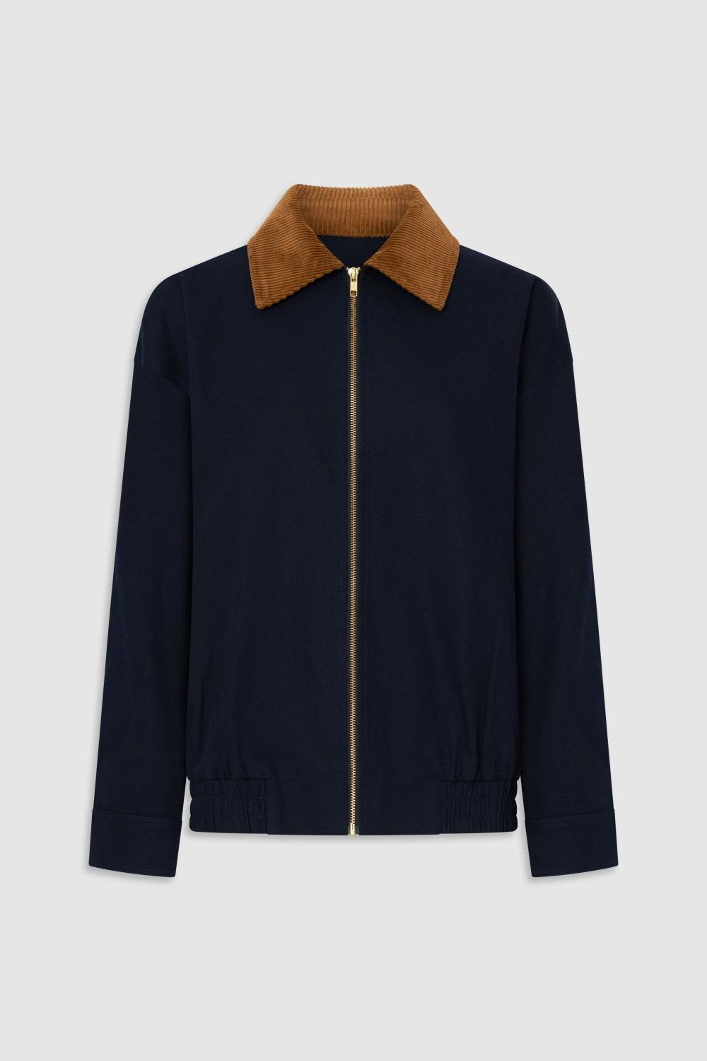 CONTRAST COLLAR BOMBER North Sea | Oroton