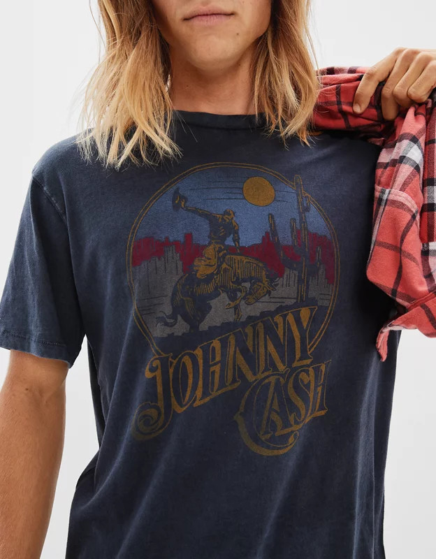 AE Super Soft Johnny Cash T-Shirt | American Eagle Outfitters (US & CA)