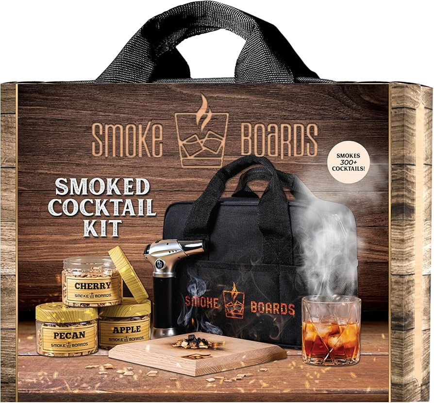 Cocktail Smoker Kit with Torch for Smoking Bourbon Whiskey Cocktails 7 Piece Old Fashioned Smoker... | Amazon (US)