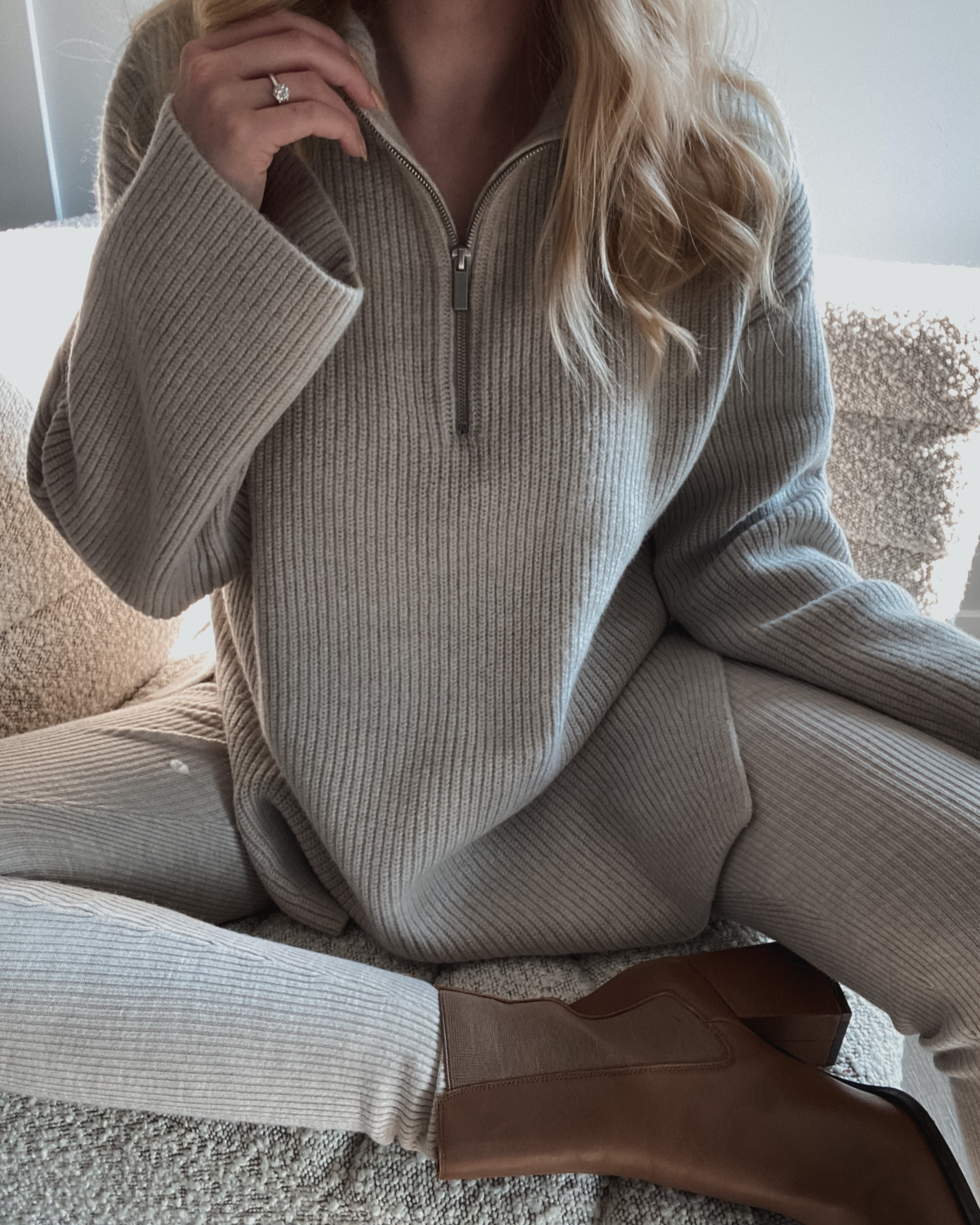 Neutrals 🫶🏻 purchased this cozy sweater and maternity leggings on sale from H&M! Boots are from a few years ago from revolve xx @lorajeannee 

#LTKunder100 #LTKbump #LTKSeasonal