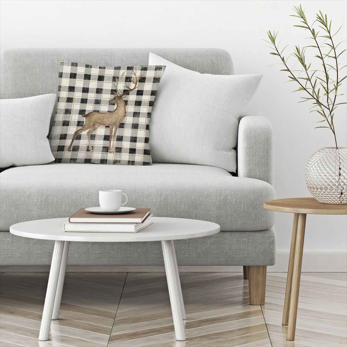 Santas Deer Iii by Pi Holiday Collection - Minimalist Throw Pillow | Target
