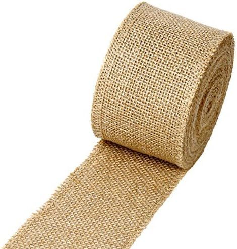 LaRibbons 3" Wide Burlap Fabric Craft Ribbon 10 Yards, 01 Tan | Amazon (US)