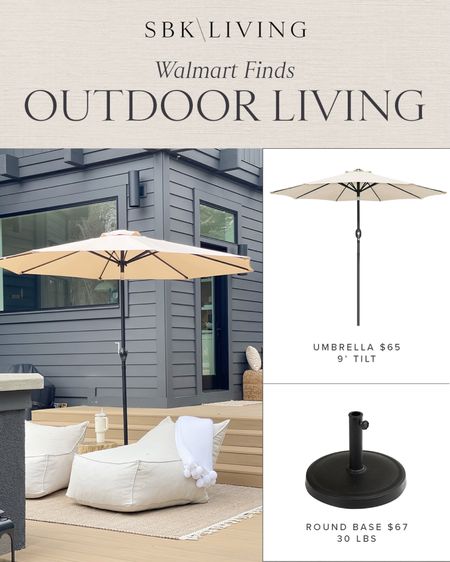 WALMART \ outdoor living favorites: umbrella and base

Patio
Deck
Home decor

#LTKSeasonal #LTKFindsUnder100 #LTKHome