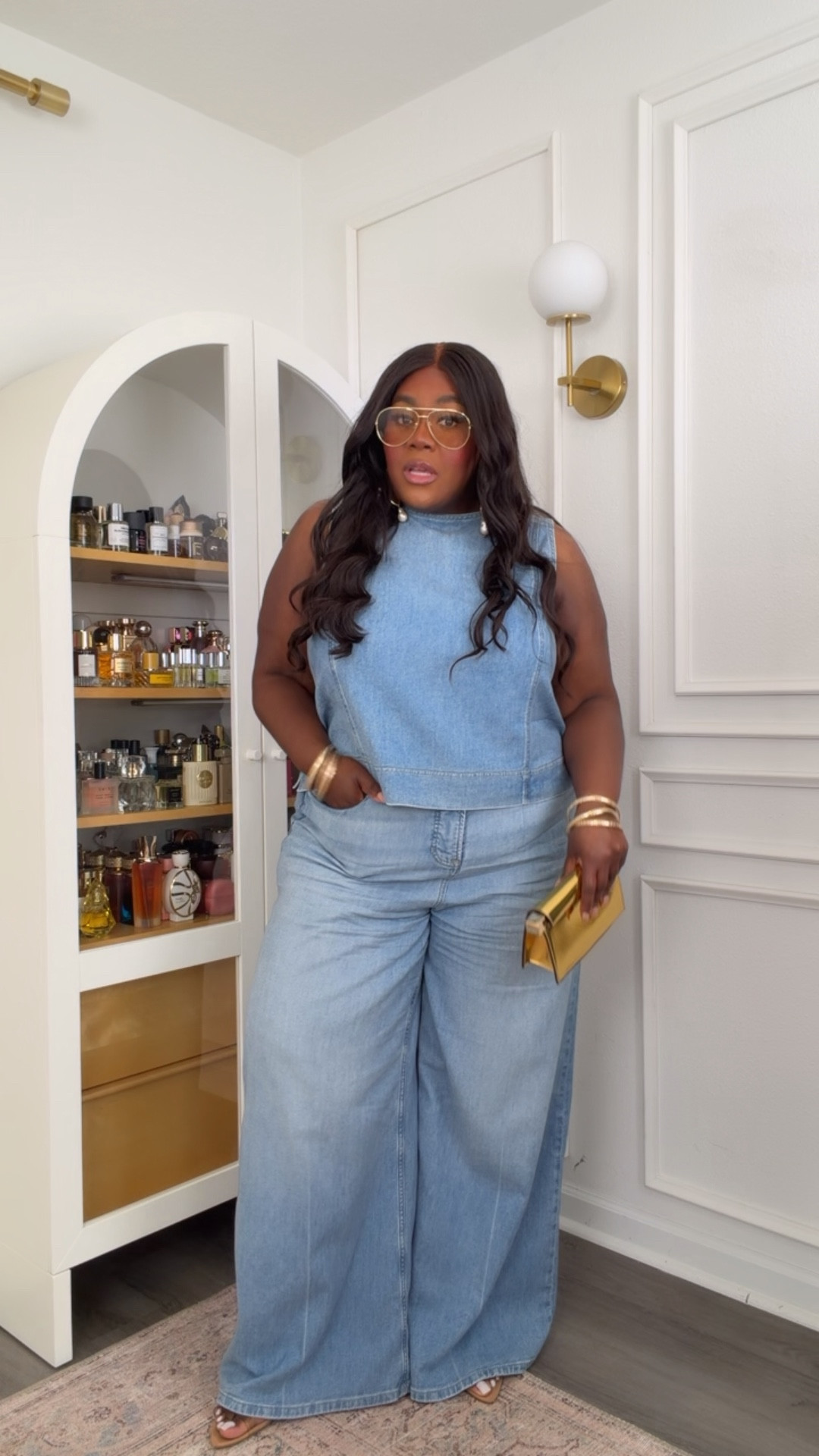 denim on denim - use code THAMARRXSPANX for 15% off plus free shipping on first orders 

Size 3X in everything - 5’4 for reference 

#LTKBeauty #LTKPlusSize #LTKSaleAlert