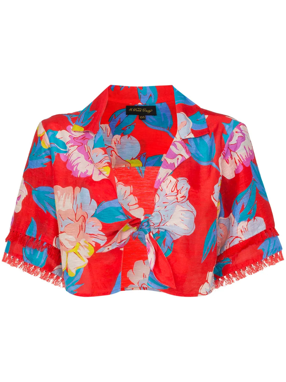 A Peace Treaty talla floral print tie shirt - Red | FarFetch US