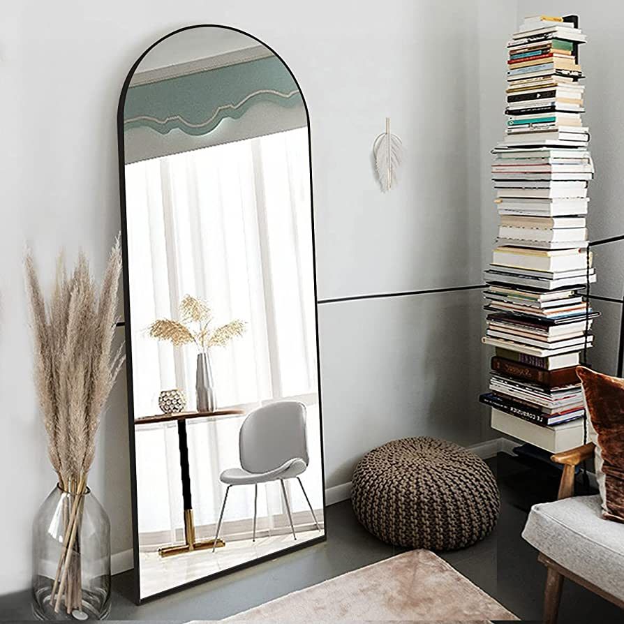 OGCAU Full Length Mirror, Floor Mirror, 65"x22" Arched-Top Mirror, Hanging or Leaning, Standing M... | Amazon (US)