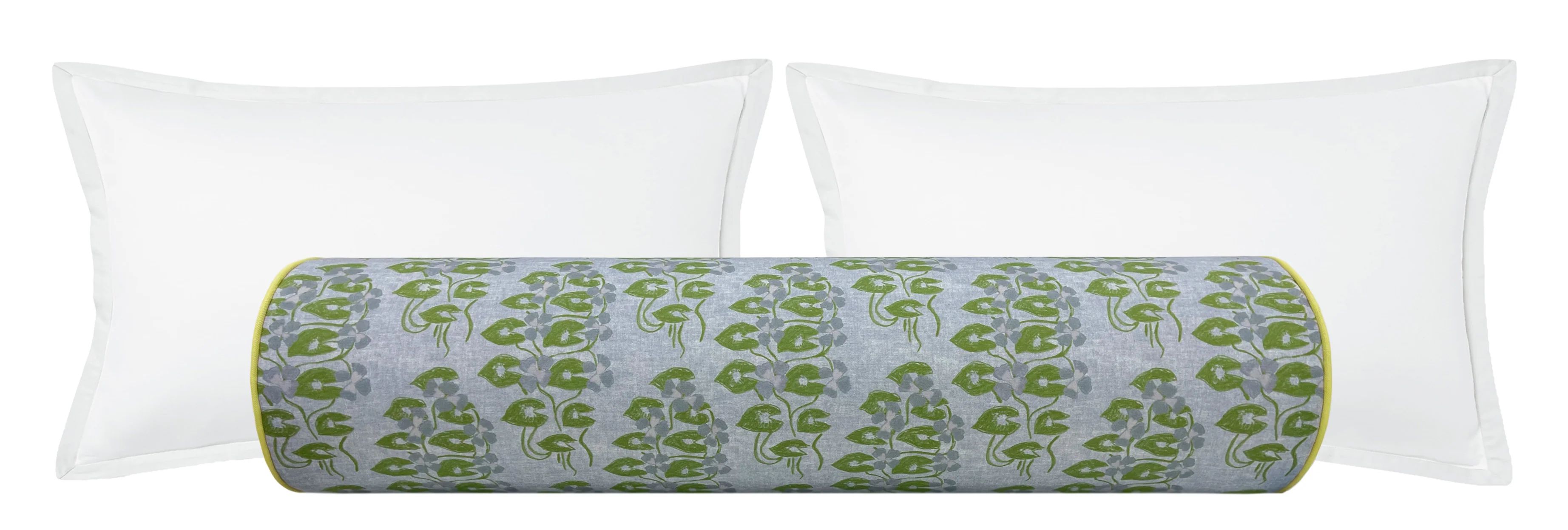 The Bolster | Lulie Wallace : Willow // Marine Blue + Classic Linen // Chartreuse Cording | LITTLE DESIGN COMPANY