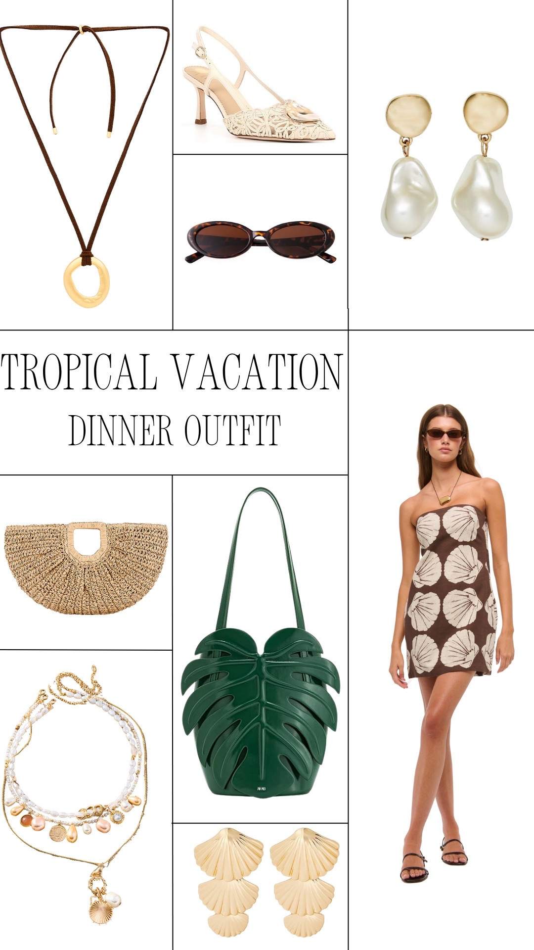 A little dinner outfit fashion inspiration for your next tropical vacay! 🌴🐚🫶🏻 All products linked!!! XOXO 

#LTKStyleTip #LTKSummerEdit #LTKSeasonal