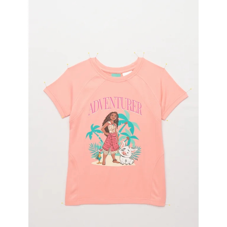Disney Moana Girl's Active Graphic Tee, Sizes 4-16 | Walmart (US)
