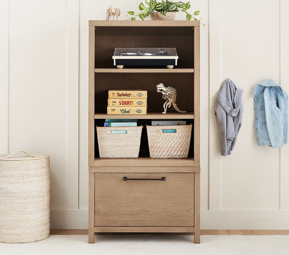 Charlie Bookcase With Drawer Base Wall Storage System | Pottery Barn Kids