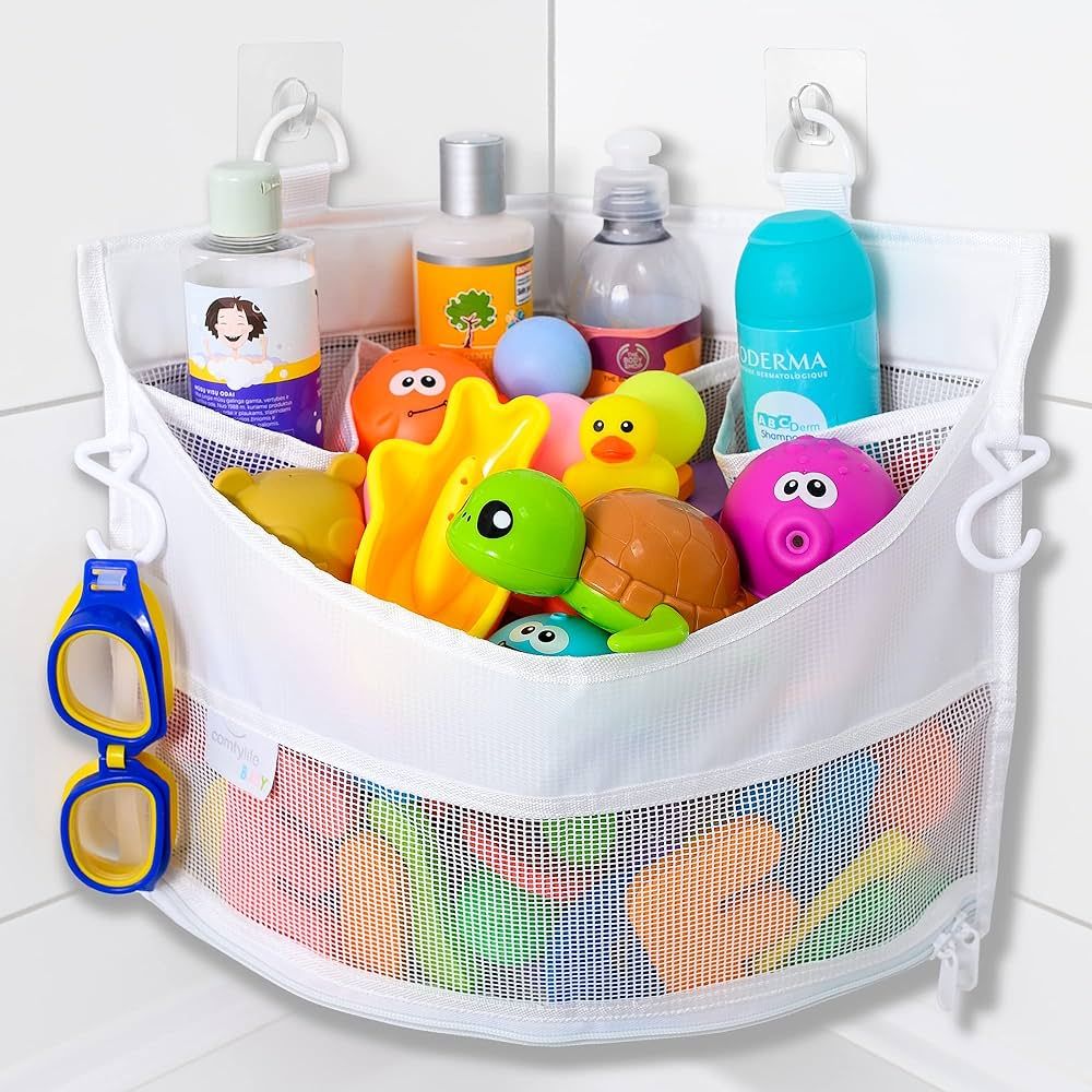 Comfylife Mesh Bath Toy Holder Organizer – The Perfect Corner Bathtub Toy Storage & Bathroom or... | Amazon (US)