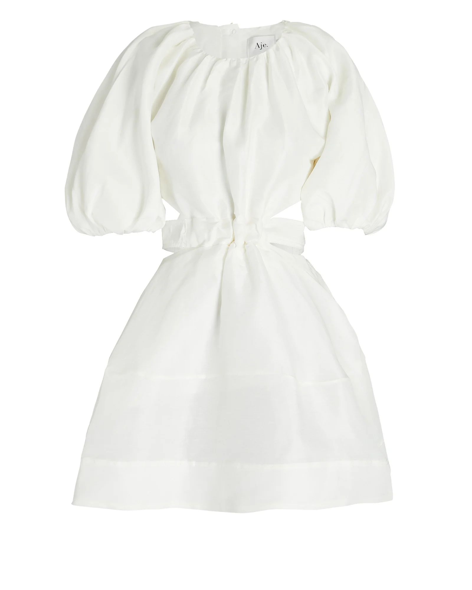 Psychedelia Cut-Out Linen-Silk Mini Dress | INTERMIX