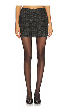 MORE TO COME Samira Mini Skirt in Black from Revolve.com | Revolve Clothing (Global)