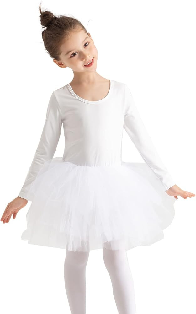 Girls' Camisole Dance Tutu Leotard with Fluffy 4-Layers Ballet Dress for Ballerina (18 Months - 7... | Amazon (US)