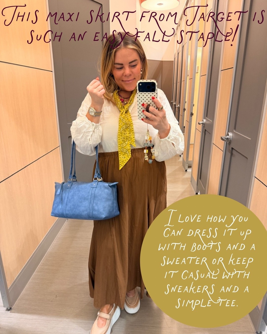 This maxi skirt is so cute and can be paired with anything! Such a great Target find. 🍂

#LTKootd #LTKgrwm #LTKSeasonal