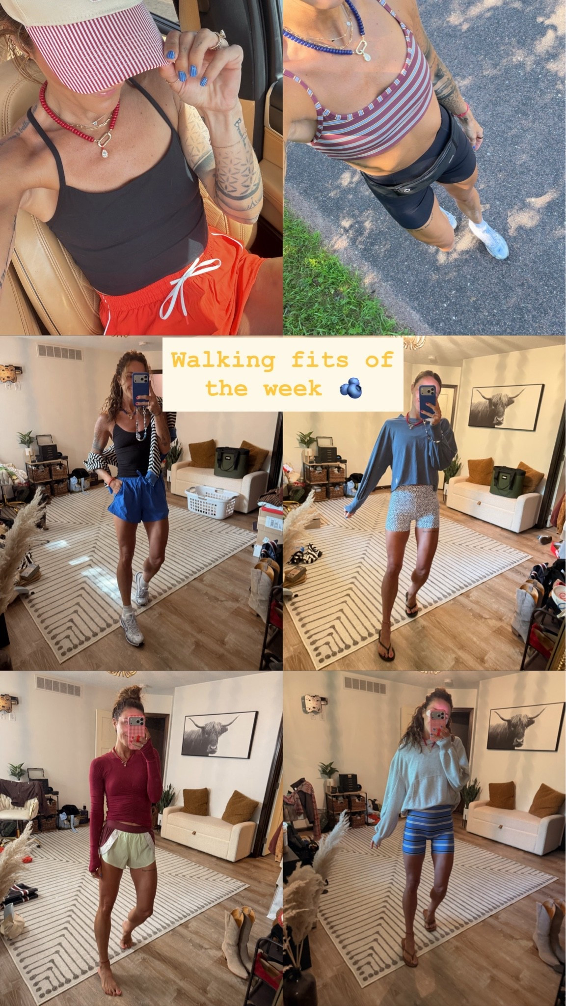 Activewear walking outfits of the week 
Wearing small in shorts (or 4) 
Small top

#LTKfitnessgoals #LTKmorningroutine #LTKOver40