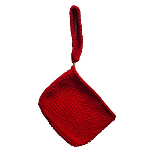 Crochet Wristlet for smartphone, keys, and wallet, D-ring with crochet strap, fabric lining and m... | Amazon (US)