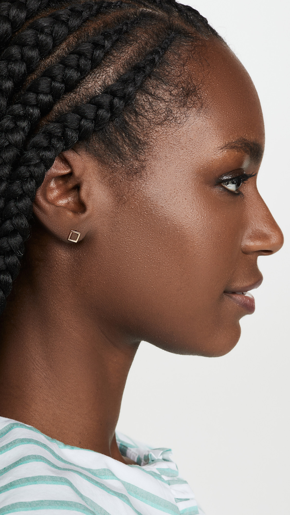 14k Gold Mini Square Studs | Shopbop
