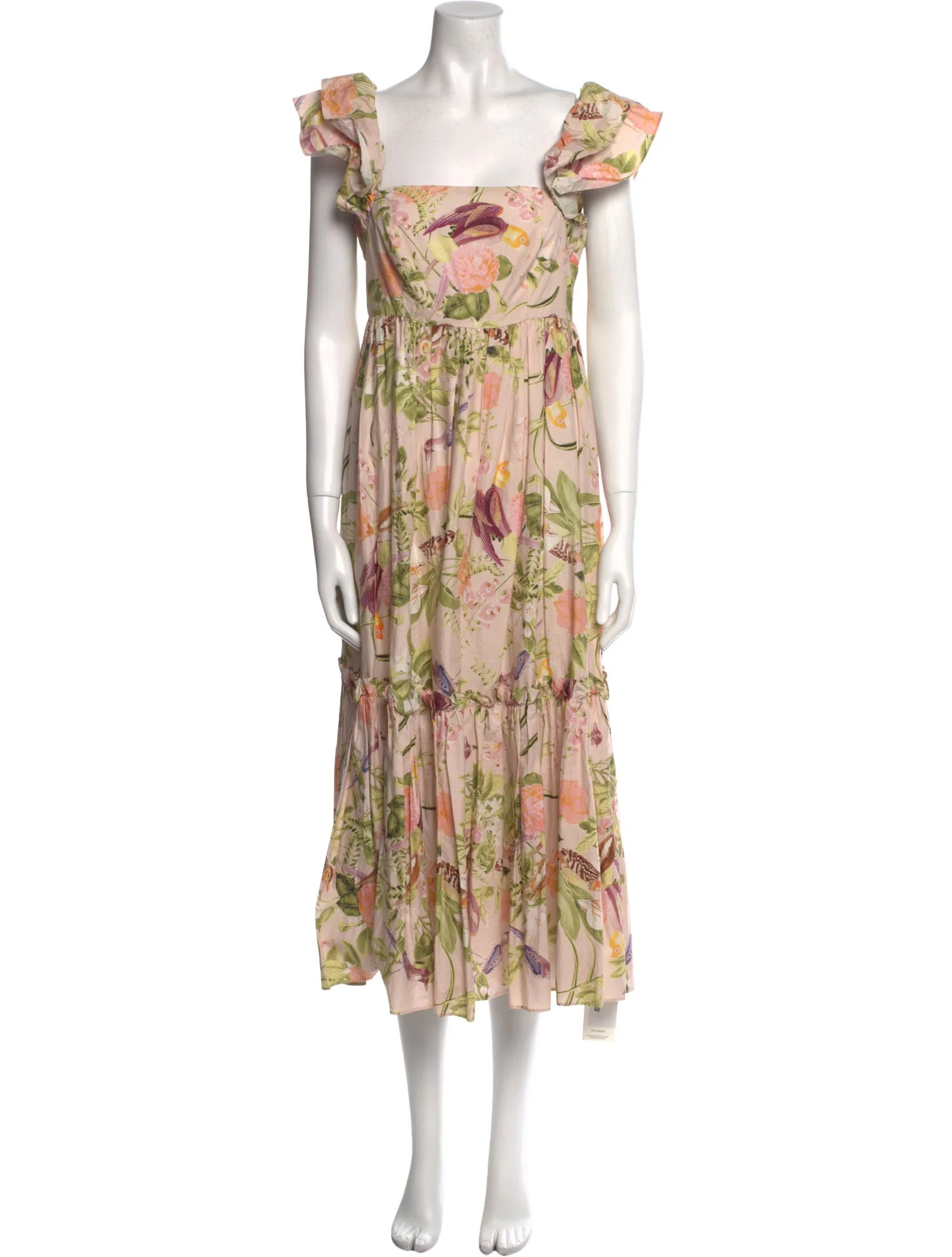 Cara Cara Floral Print Long Dress - Green Dresses, Clothing - WCRAC32047 | The RealReal | The RealReal