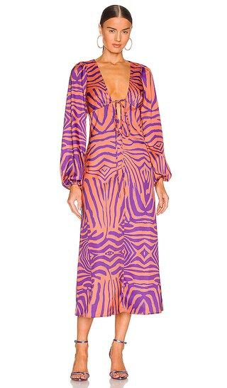 Portia Dress in Orange Zebra | Revolve Clothing (Global)