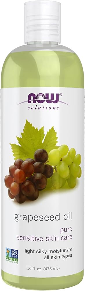 NOW Foods Solutions, Grapeseed Oil, Skin Care for Sensitive Skin, Light Silky Moisturizer for All... | Amazon (US)
