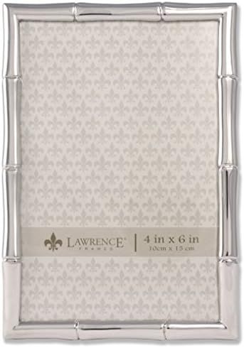 Lawrence Frames Bamboo Design Metal Frame, 4x6, Silver | Amazon (US)
