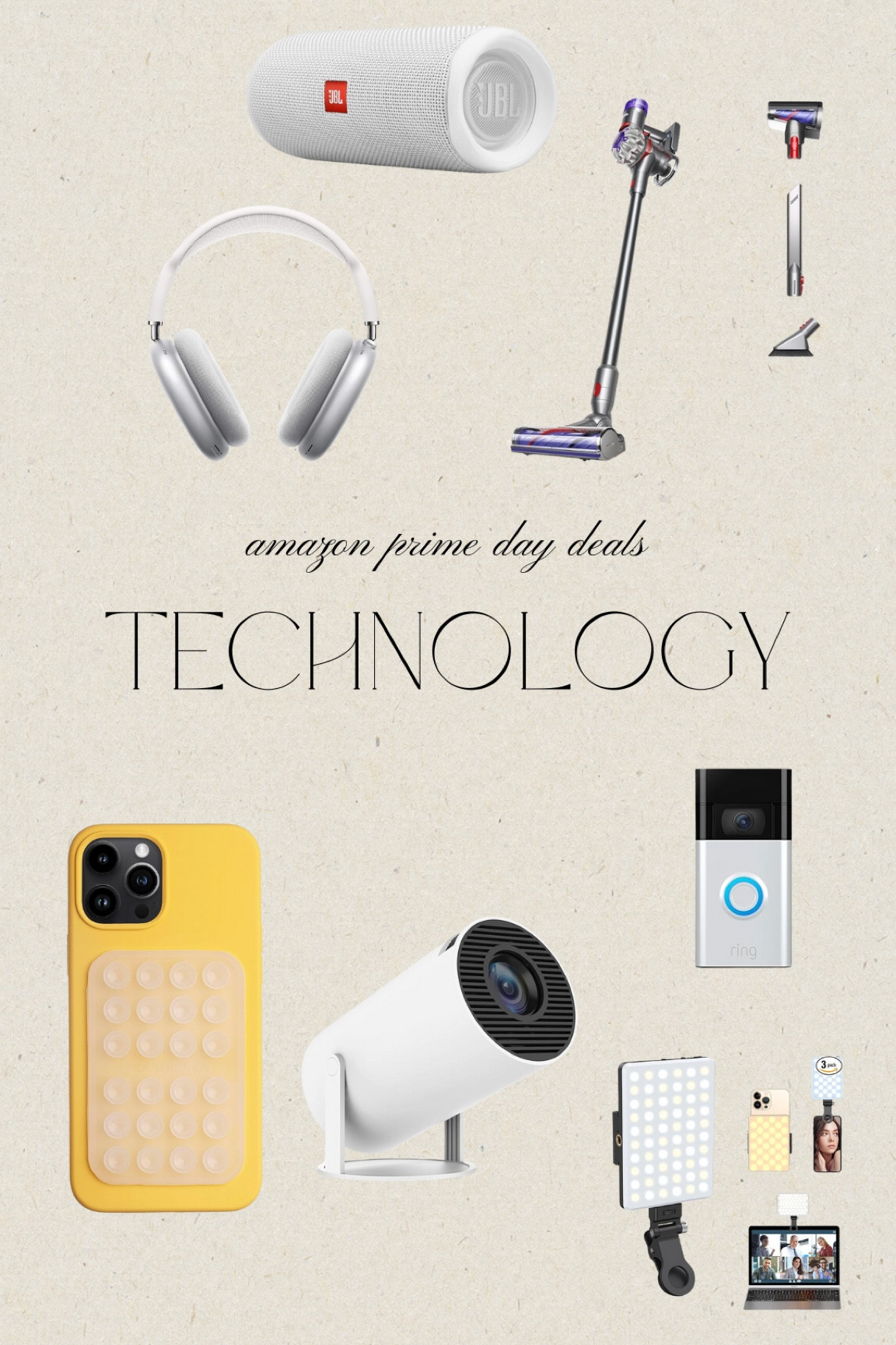 Amazon, Amazon prime, Amazon prime day deals, gadgets, Amazon gadgets, Amazon tech, Dyson vacuum, ring door bell, Apple air pod, selfie light 