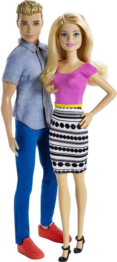 Barbie Dolls, Barbie and Ken Doll 2-Pack Featuring Blonde Hair and Bright Colorful Clothes, Kids ... | Amazon (US)