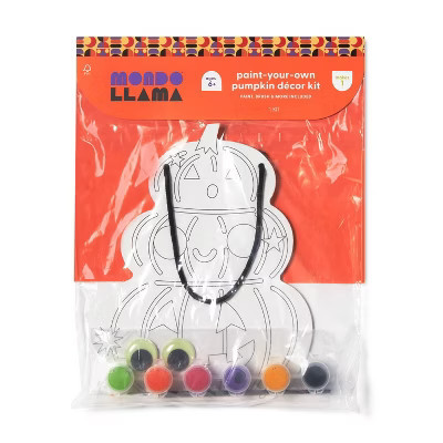 Halloween Craft Jack-O-Lantern Canvas Painting Kit - Mondo Llama™ | Target