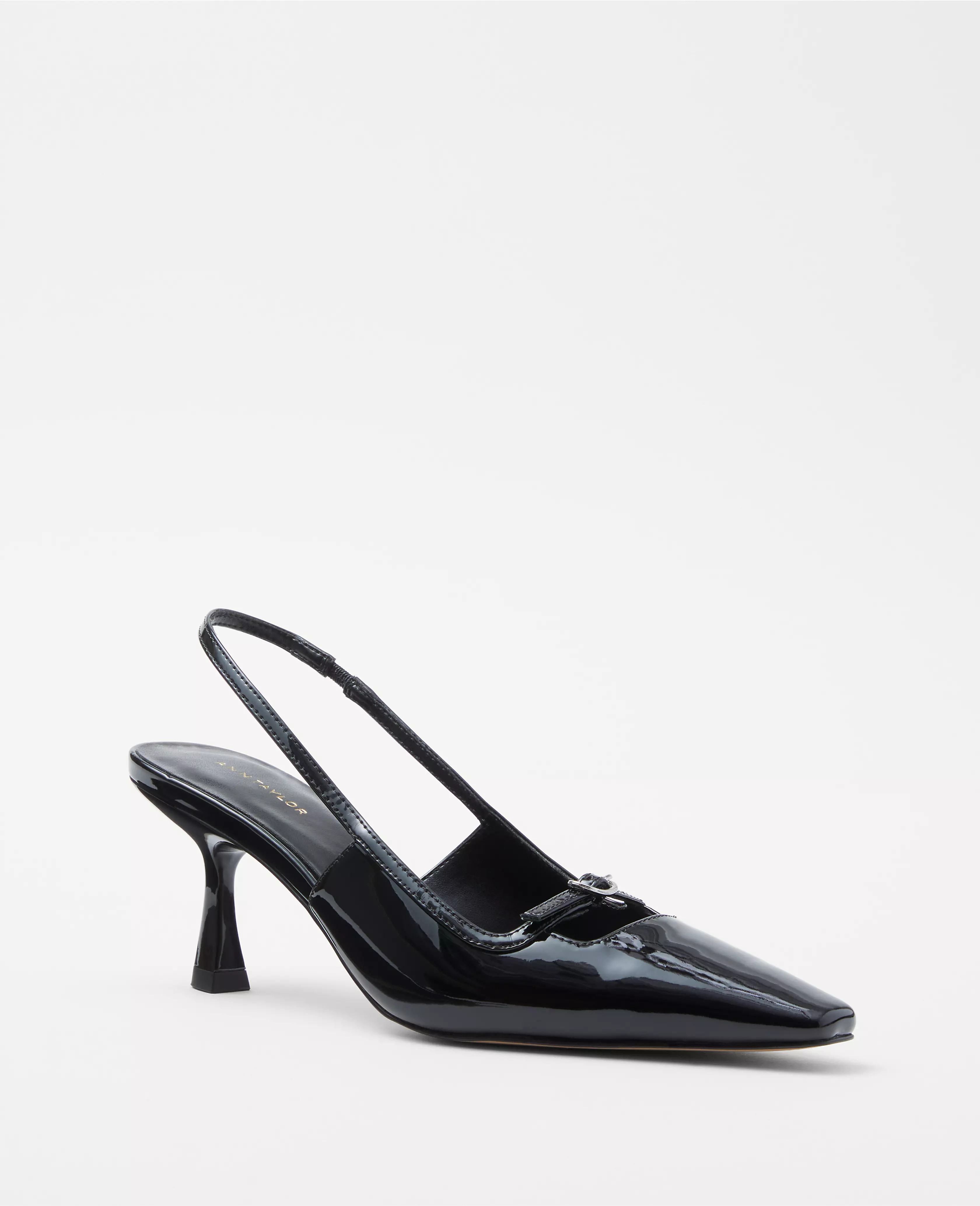 Buckle Strap Patent Slingback Pumps | Ann Taylor (US)