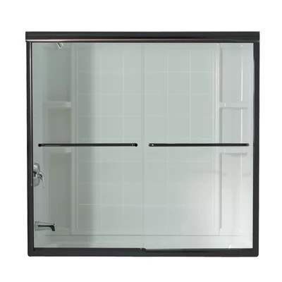 Finesse 59.63'' x 55.5'' Bypass Frameless Bath Door | Wayfair North America