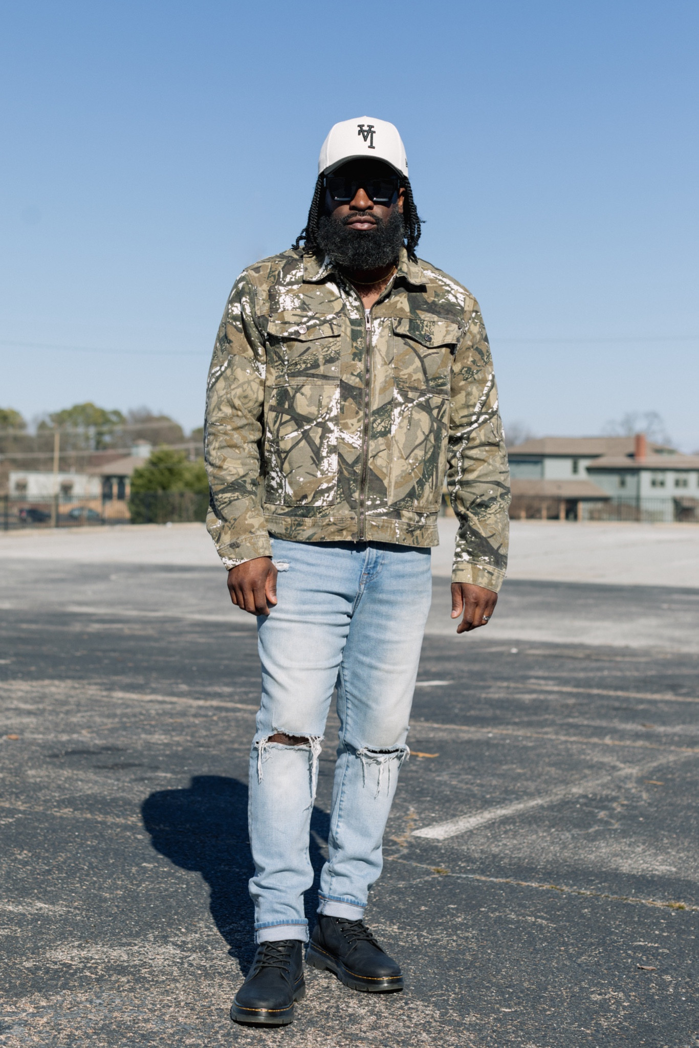 Feeling cool and confident in my latest style experiment. Let’s break down this fit. I’m rocking a camo jacket from Forever 21 paired with ripped jeans from Express, topped off with a LA hat from PacSun and my favorite classic black Dr. Martens boots. 

Let’s talk about my favorite part of this outfit, the accessories. Accessories play a crucial role in enhancing and completing an outfit. They have the power to transform a basic look into a stylish and cohesive look. 

What accessories have you added lately to give your look that extra flair or pop to express yourself and make a stylish statement?

#LTKstyletip #LTKmens
