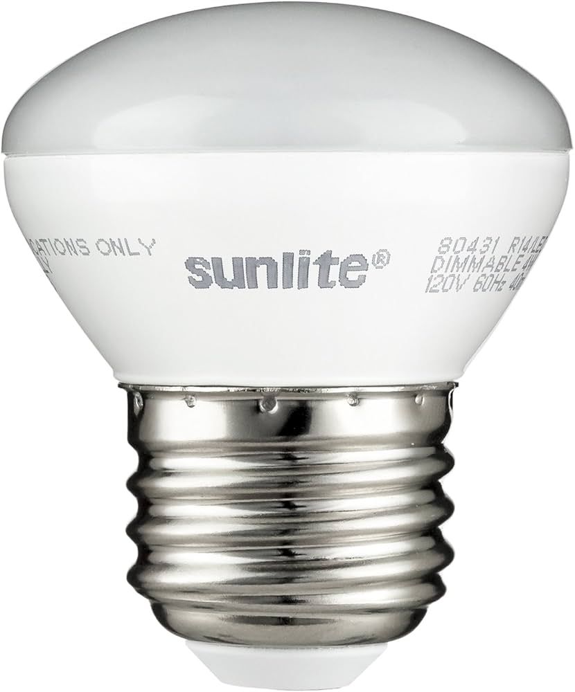 Sunlite 80557-SU LED R14 Mini Reflector Floodlight Light Bulb, 4 Watts (25W Equivalent), 250 Lume... | Amazon (US)