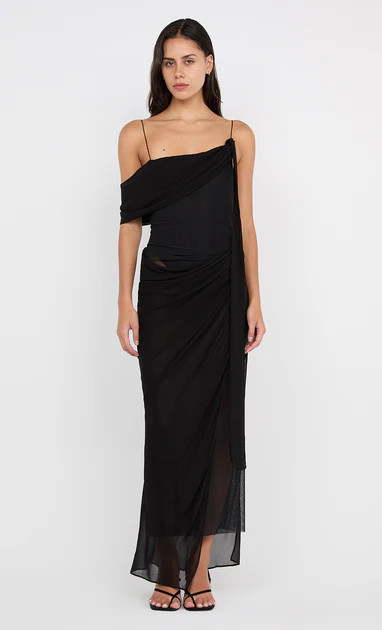 DANKA ASYM MAXI DRESS - BLACK | Bec & Bridge (Global)
