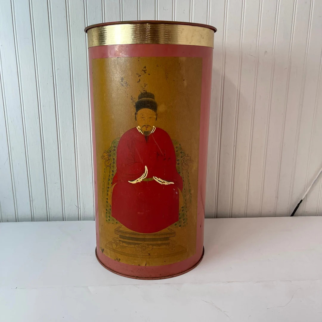 Asian umbrella stand, Asian interior design, home decor, Metal umbrella stand, red and brass, ori... | Etsy (US)