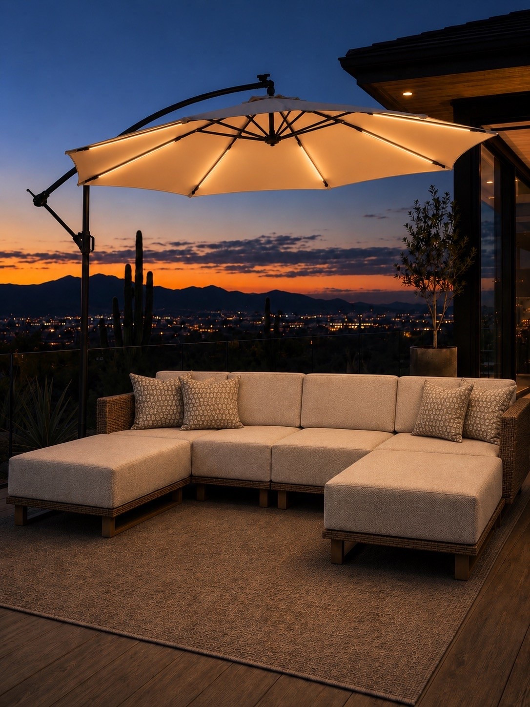 Luxury Outdoor Living at Sunset

This dreamy patio setup is what summer nights are made for. The oversized sectional, glowing cantilever umbrella, and breathtaking sunset views create the ultimate outdoor retreat for relaxing or entertaining after dark.

Follow @farmtotablecreations on Instagram for more cozy home finds and trending decor.

Everything linked on my LTK.

#LTKHome #OutdoorLiving #PatioInspo #LuxuryOutdoorLiving #BackyardGoals #PatioDecor #ModernOutdoorStyle #SummerNights #OutdoorFurniture #NeutralDecor #CozyOutdoorSpaces #BackyardInspo #OutdoorEntertaining #HomeDecorFinds #LTKStyle

#LTKSaleAlert #LTKHome #LTKSeasonal