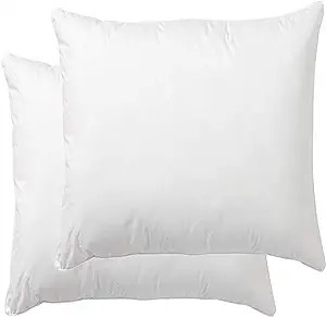 Danmitex Square Throw Pillow Insert, Decorative Pillow Stuffer, Down and Feather Filled, Cotton F... | Amazon (US)