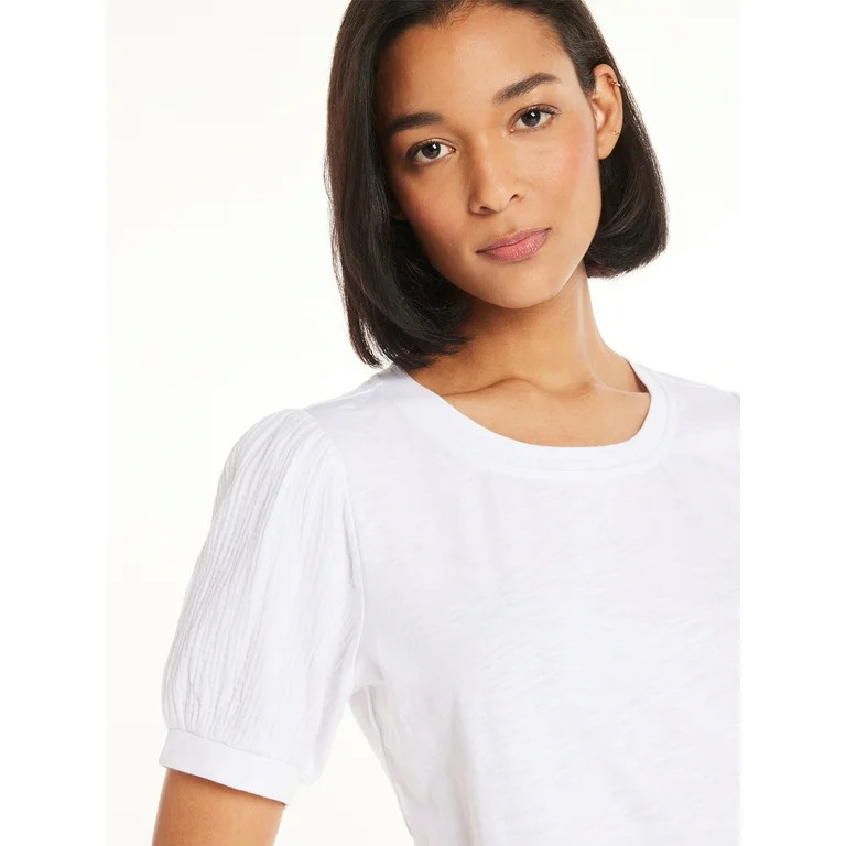 Time and Tru Women's Puff Sleeve Top | Walmart (US)