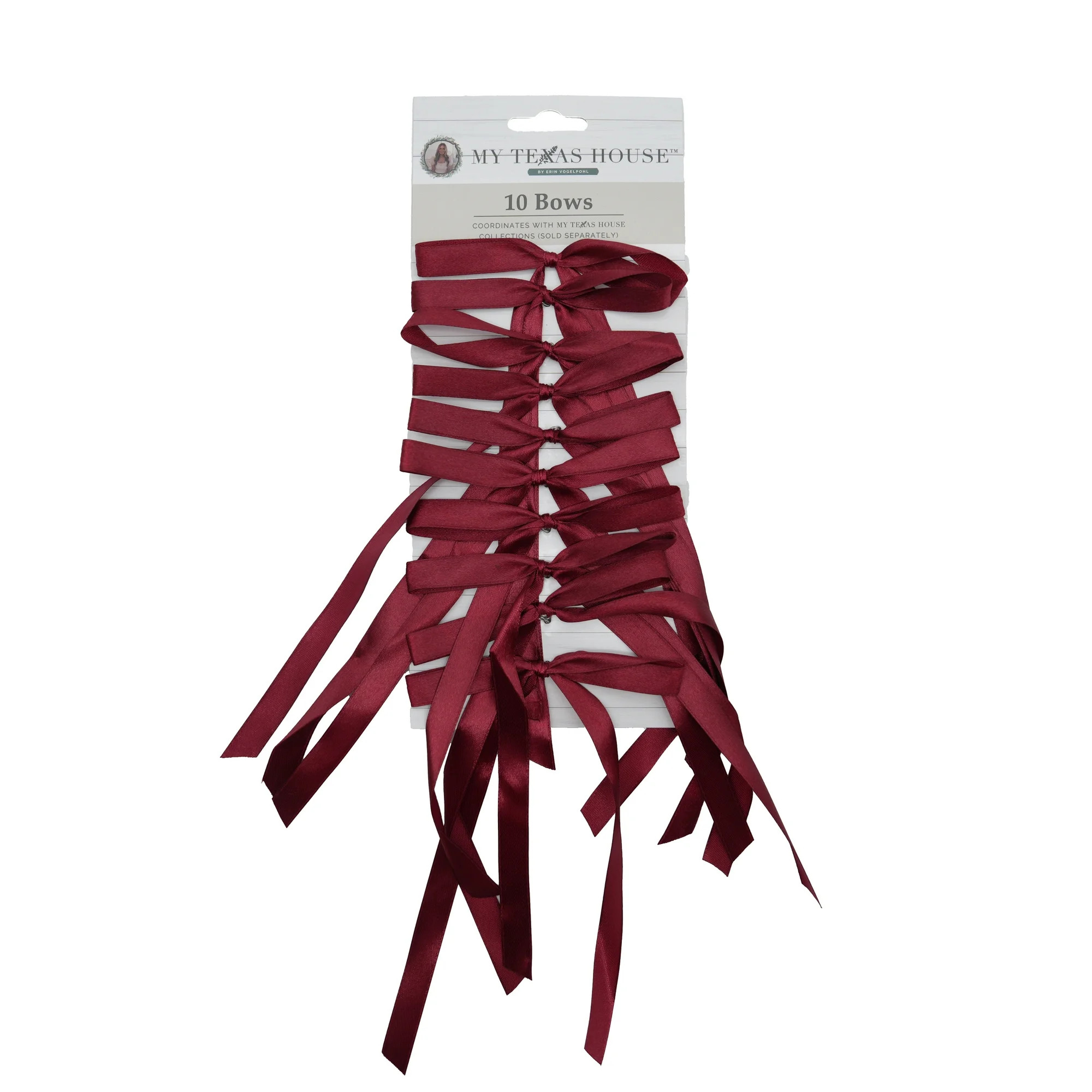 Red Decorative Christmas Bows, 10 Count, by My Texas House | Walmart (US)