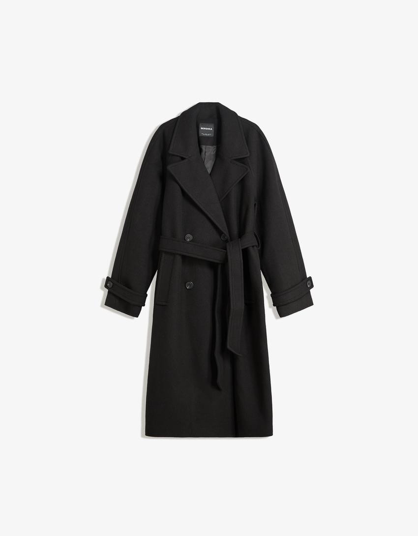 Soft trench coat with belt - Jackets and trench - Women | Bershka GB