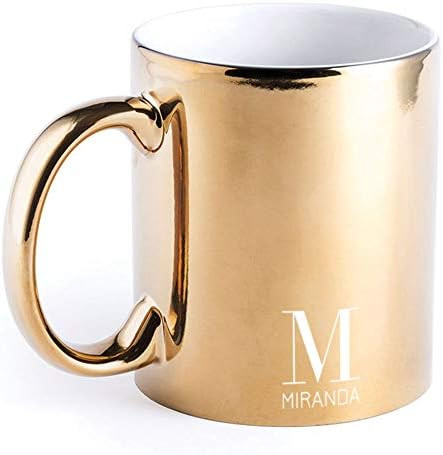 Personalised Metallic Coffee Mug 350ml Ceramic Laser Engraved Tea Cup - Customised Birthday, Chri... | Amazon (UK)