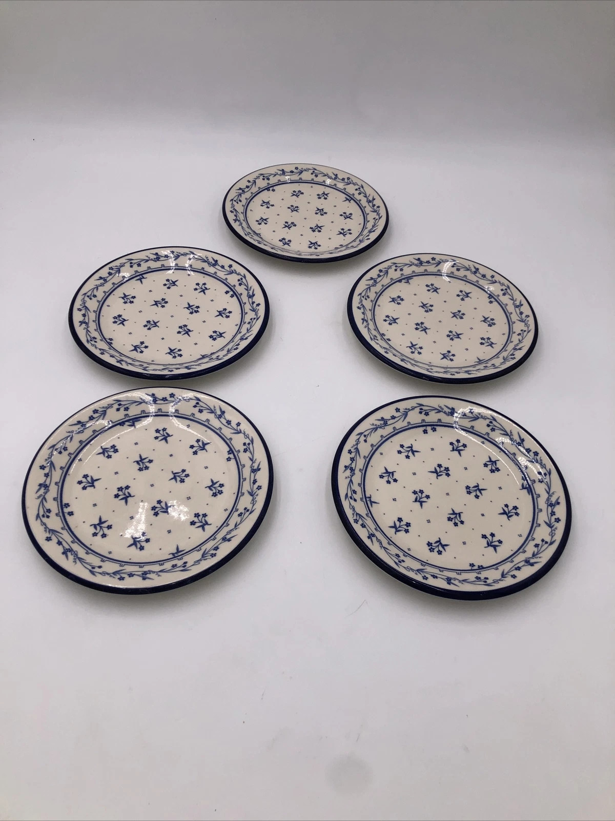 Set of Five (5) Sango Provence Bouquet Blue 260 Salad Plates 7.75” Japan  | eBay | eBay US