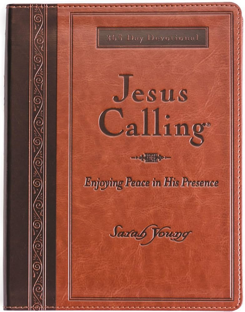 Jesus Calling, Large Text Brown Leathersoft, with Full Scriptures: Enjoying Peace in His Presence... | Amazon (US)