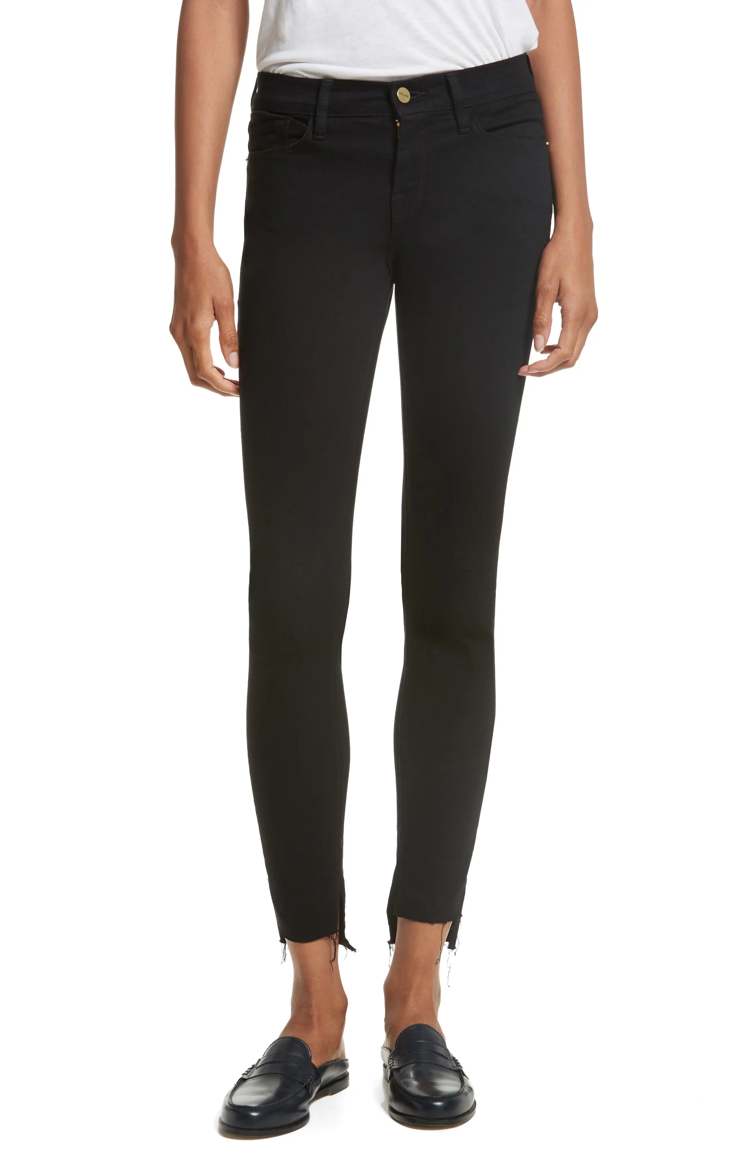 Le Skinny de Jeanne Raw Stagger Hem Jeans | Nordstrom