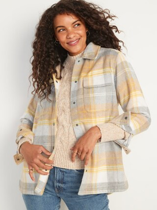 Transitional Plaid Utility Shacket for Women | Old Navy (US)